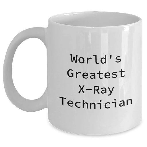 Funny X-Ray Technician Gifts from Men for World's Greatest Dad on Father's Day - White Coffee Mug - Main