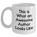 Funny Author Gifts from Friends for Awesome Authors on Father's Day Unique White Coffee Mugs - Main