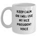Funny Vice President Gifts, Keep Calm White Coffee Mugs, Dad's Day Unique Gifts from Family to Vice President, Men's Vice President Office Mugs - Main