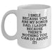 Funny Bonus Dad Gifts from Friends - White Coffee Mug for Him - 'I Smile Because You Are My Bonus Dad, I Laugh Because There's Nothing You Can Do About It!' on Father's Day - Main