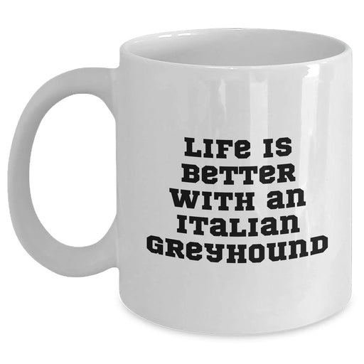 Funny Italian Greyhound Dog Gifts from Men to Italian Greyhound Dog Lovers, White Coffee Mug for Father's Day - Main