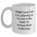 Antique Book Collecting Funny Mugs, Gifts from Men, Women, Friends, Family for Mom on Mother's Day, White Coffee Mug with Inspirational Quote - Main