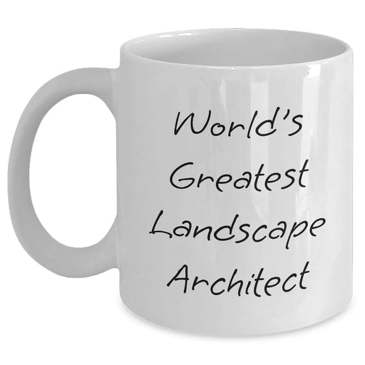 Funny Landscape Architect Gifts for Men from World's Greatest - White Coffee Mug, 11oz or 15oz - Main