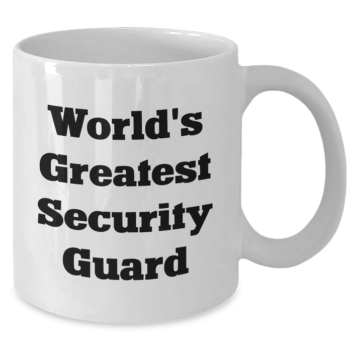 Funny Security Guard Gifts from Men to Security Guard, World's Greatest White Coffee Mug for Father's Day - Additional
