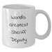 Funny Sheriff Deputy Gifts from Mom - 'World's Greatest' White Coffee Mug for Sheriff Deputy, Unique Gifts for Mother's Day - Additional