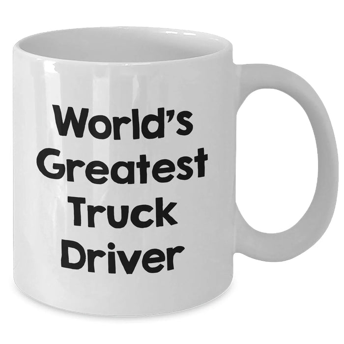 Funny Truck Driver Gifts, World's Greatest White Coffee Mug for Father's Day, Gifts from Men, Gifts for Truck Drivers - Additional