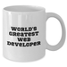 World's Greatest Web Developer Funny Quote White Coffee Mug, Gifts from Family to Web Developer, Perfect for Father's Day - Additional