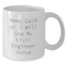 Civil Engineer Humor White Coffee Mug, Funny Gift for Dad's Day, 'Keep Calm Or I Will Use My Civil Engineer Voice', 11oz or 15oz Capacity, Ceramic, Microwave and Dishwasher Safe - Additional