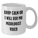 Funny Mixologist Gifts for Men - 'Keep Calm Or I Will Use My Mixologist Voice' White Coffee Mug, Perfect for Father's Day - Additional