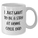Funny Collie Dog Lover Gifts from Men to Friends on Father's Day - 'I Just Want To Be A Stay At Home Collie Dad' White Coffee Mug - Additional