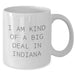 Funny Indiana Gifts for Men, Women, and Friends - 'I Am Kind of a Prime Selection in Indiana' White Coffee Mug - Additional