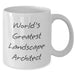 Funny Landscape Architect Gifts for Men from World's Greatest - White Coffee Mug, 11oz or 15oz - Additional