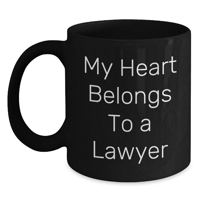 Funny Lawyer Gift My Heart Belongs To A Lawyer Birthday Unique Gifts from Men to Lawyer Friends - Main
