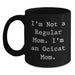 Funny Ocicat Mom Gifts for Valentine's Black Coffee Mug, Gifts from Friends for Ocicat Lovers - I'm Not A Regular Mom. I'm An Ocicat Mom - Main