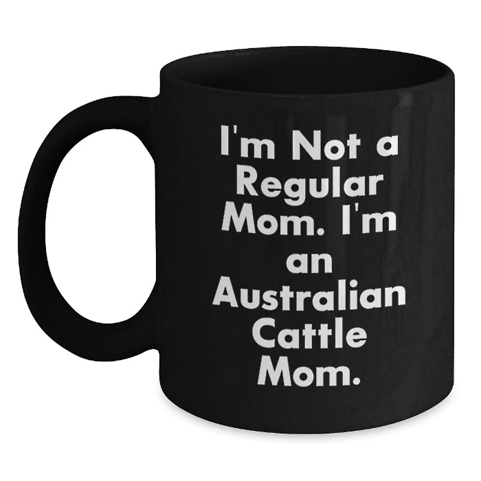 Australian Cattle Dog Mom Funny Christmas Unique Gifts for Her Black Coffee Mug - Main