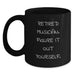 Funny Musician Gifts for Birthday - Black Coffee Mug with Quote 'Retired Musician. Figure It Out Yourself.' - Gifts from Friends to Family - Main