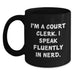 Court Clerk Gifts from Friends, Funny Court Clerk Coffee Mug, Unique Christmas Unique Gifts for Court Clerks - Main