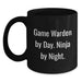 Game Warden Ninja Coffee Mug Gifts from Friends, Birthday Unique Gifts for Game Wardens - Main