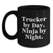 Funny Trucker Gifts for Men, Trucker By Day. Ninja By Night. Christmas Unique Gifts from Friends - Main