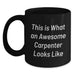 Funny Gifts from Friends for Awesome Carpenter Men - This Is What An Awesome Carpenter Looks Like Black Coffee Mug - Main