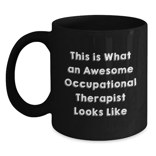 Funny Occupational Therapist Gifts for Christmas Unique Black Coffee Mugs from Friends, Gifts for Men Women Coworkers Family Occupational Therapists - Main