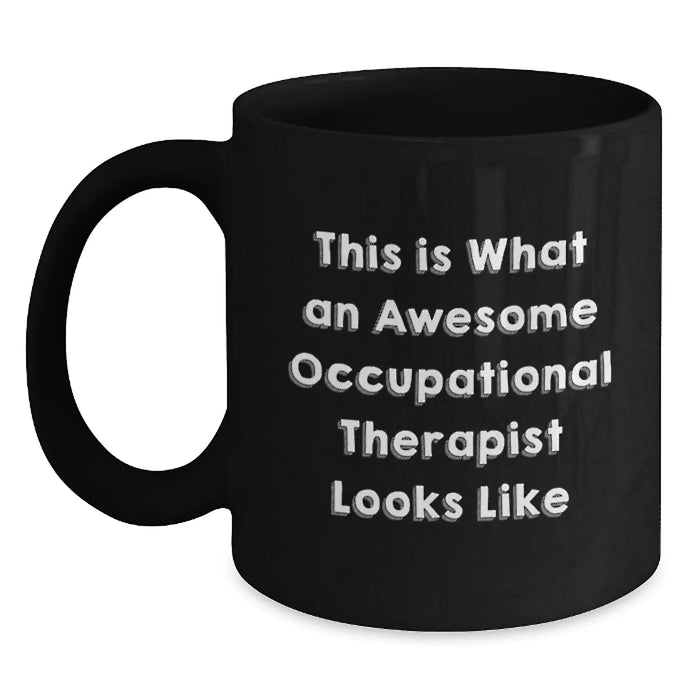 Funny Occupational Therapist Gifts for Christmas Unique Black Coffee Mugs from Friends, Gifts for Men Women Coworkers Family Occupational Therapists - Main
