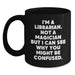 Funny Librarian Gifts - 'I'm A Librarian. Not A Magician But I Can See Why You Might Be Confused.' Black Coffee Mugs Gifts from Friends to Librarian Men Women Coworkers Family - Main
