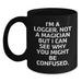 Funny Logger Gifts for Friends - Unique Black Coffee Mug from Men - Christmas Unique Gifts - Main