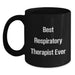 Funny Inspirational Gifts from Friends for Respiratory Therapist Best Ever Black Coffee Mug Christmas - Main