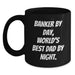 Banker By Day, Funny Black Coffee Mug for Birthday Unique Gifts from Dad, Gifts for Banker - Main