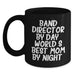Funny Band Director Gifts from Mom By Night - Black Coffee Mug for Graduation - 'Band Director By Day, World's Best Mom By Night.' - Main