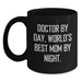 Funny Quotes for Doctors Gifts from Mom Christmas Unique Mugs - Doctor By Day, World's Best Mom By Night. - Main