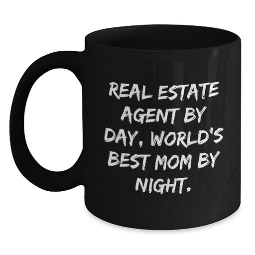 Funny Real Estate Agent Gifts from Mom World's Best Mug Black Coffee for Real Estate Agent Men - Main