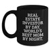 Christmas Unique Gifts from Family to Real Estate Investor Dad, Funny Quote Black Coffee Mug, Real Estate Investor By Day, World's Best Mom By Night - Main