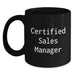 Funny Certified Sales Manager Gifts for Men, Black Coffee Mug, Unique Christmas Unique Gifts from Friends, Family or Coworkers - Main
