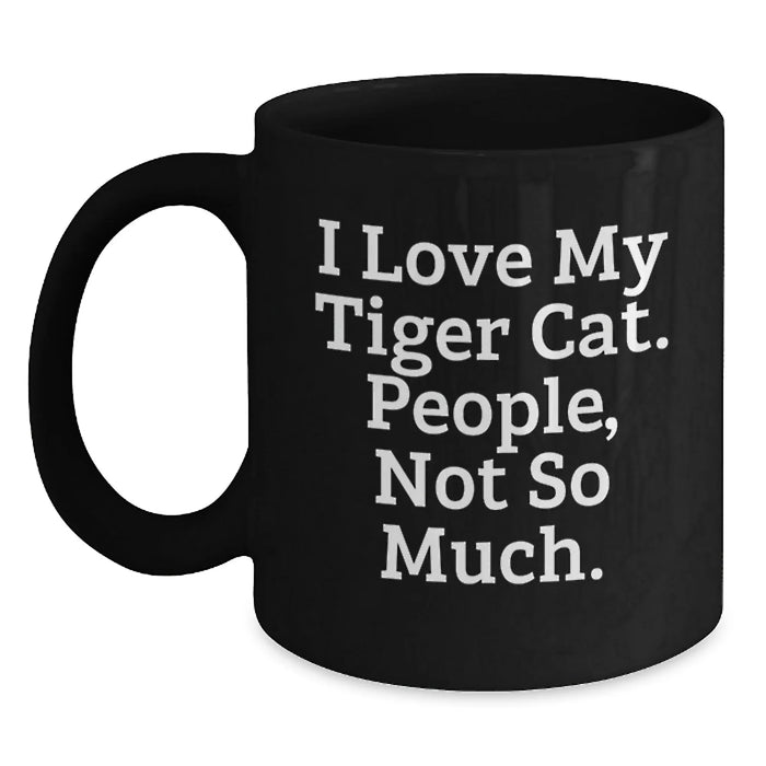 Funny Tiger Cat Black Coffee Mugs Funny Tiger Cat Gifts for Christmas Unique Gifts from Friends - Main