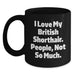 British Shorthair Cat Lovers Funny Quote Black Coffee Mugs Gifts from Family Friends for Valentine's - Main