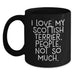 Funny Scottish Terrier Dog Lover Black Coffee Mug Gifts from Friends to Family at Christmas - Main