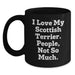 Funny Scottish Terrier Dog Lovers Gifts from Family for Him or Her, Black Coffee Mug, Christmas Unique Mugs for Scottish Terrier Dog Owners - Main