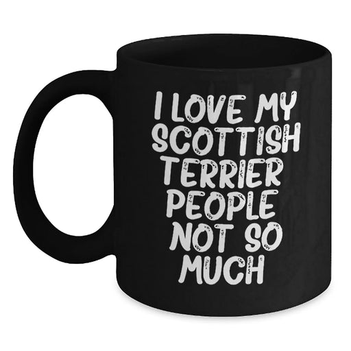 Funny Scottish Terrier Dog Lover Gifts for Men, Unique Black Coffee Mugs for Christmas Unique Gifts from Friends, Family, or Coworkers - Main