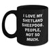 Funny Shetland Sheepdog Black Coffee Mugs, Gifts for Shetland Sheepdog Owners from Friends, Unique Valentine's Gifts for Women - Main
