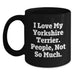 Funny Yorkshire Terrier Dog Black Coffee Mug Gifts for Yorkshire Terrier Dog Enthusiasts - Gifts from Men to Friends on Birthday - Main