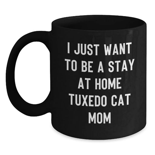 Funny Tuxedo Cat Mom Gifts from Friends, Black Coffee Mug for Tuxedo Cat Lover, Birthday Unique Gifts for Men, Women, Family - Main