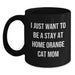 Funny Orange Cat Gifts for Orange Cat Mom, Black Coffee Mug, 'I Just Want To Be A Stay At Home Orange Cat Mom', Birthday Unique Gifts from Friends - Main