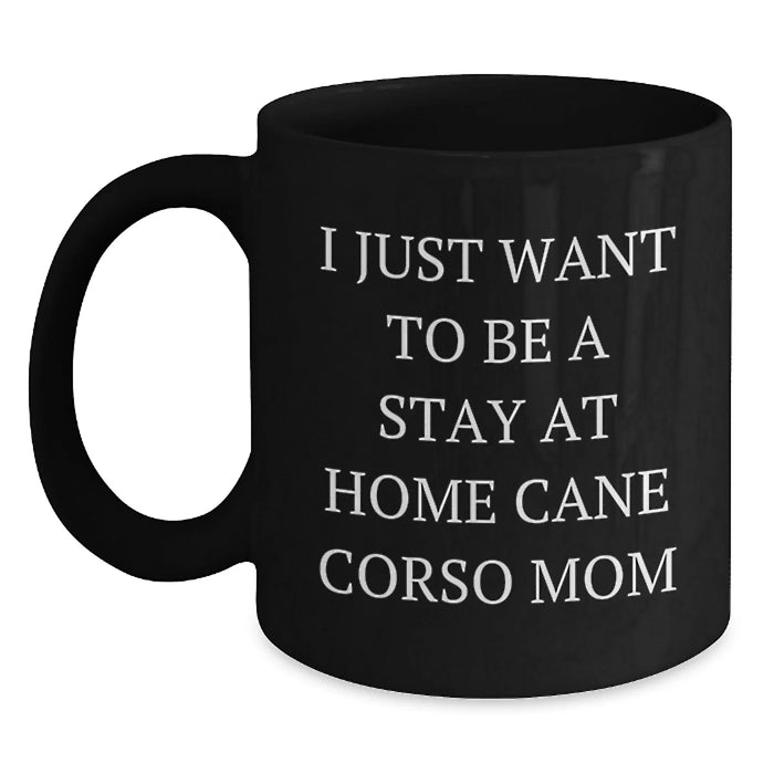 Cute Cane Corso Dog Mom Funny Gifts from Friends to Family Black Coffee Mugs for Birthday - Main