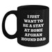 Funny Afghan Hound Dog Dad Gifts from Men for Christmas Unique Presents, Black Coffee Mug - I Just Want To Be A Stay At Home Afghan Hound Dad - Main