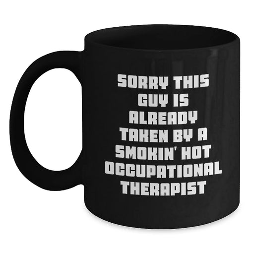 Funny Occupational Therapist Gifts for Men or Women Black Coffee Mug for Christmas Unique Presents from Friends or Family - Main