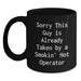 Funny Operator Gifts for Men, Black Coffee Mugs, Christmas Unique Gifts from Friends, Smokin' Hot Operator Quote - Main