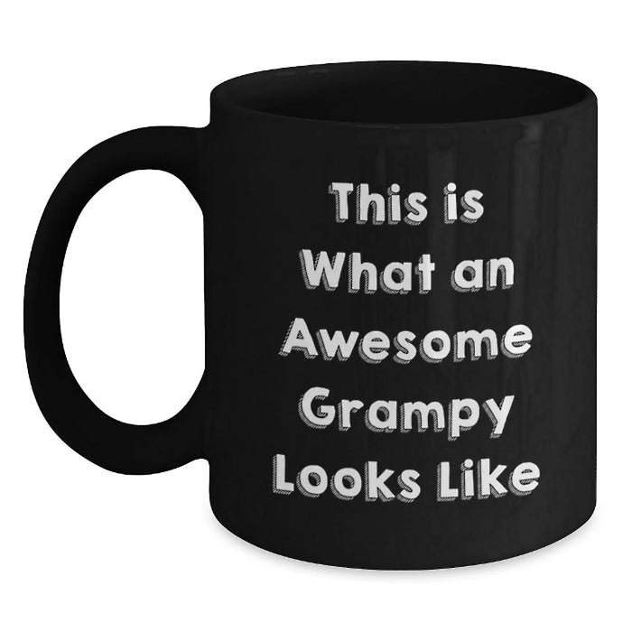 Funny Grampy Gifts, Best Black Coffee Mugs for Grampy, Birthday Unique Gifts from Grampy Enthusiasts - Main