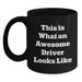 Funny Driver Gifts from Friends for Awesome Drivers on the Road to Graduation, Black Coffee Mug, 11oz or 15oz - Main